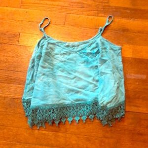 Blue crop top